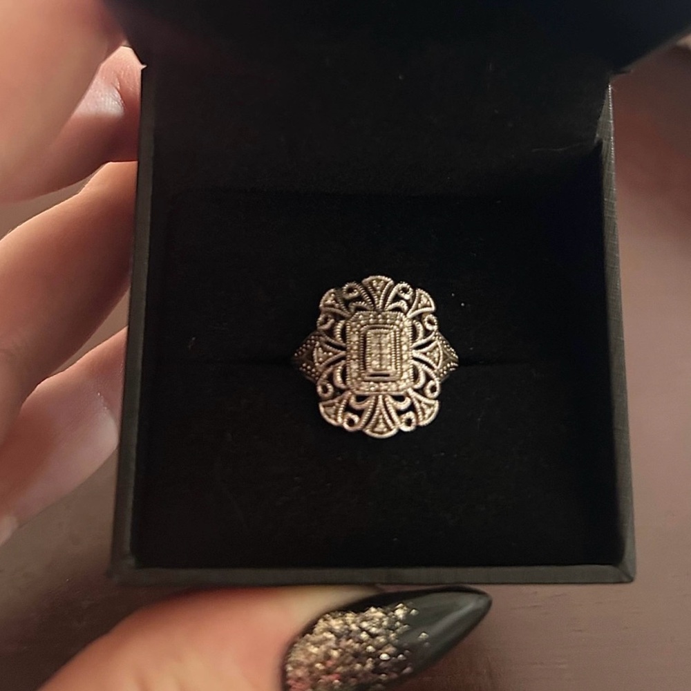 Vintage Silver Art Deco Ring